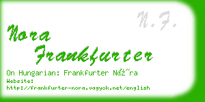nora frankfurter business card
